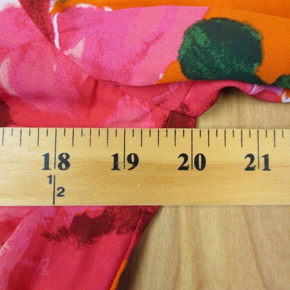 LULUS Sweetest Song Orange Floral Print Romper Sz Large Backless Long Sleeve NWT - Picture 13 of 13